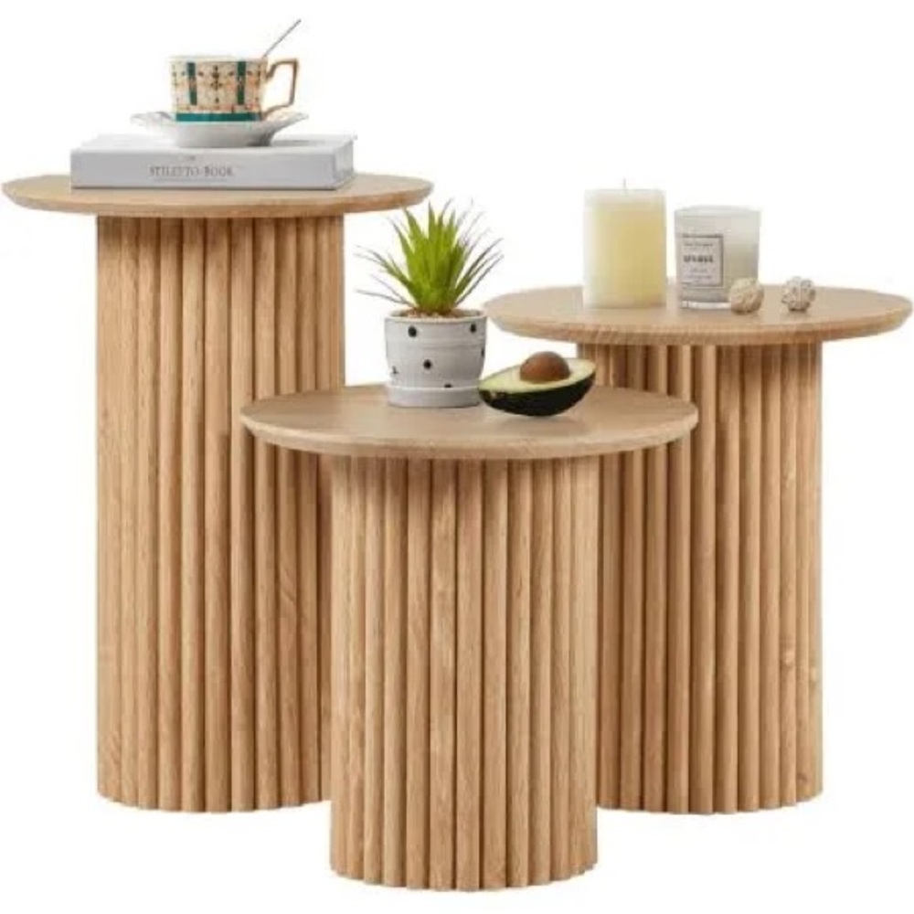 Pick up only - Set of Three Wooden Side Tables